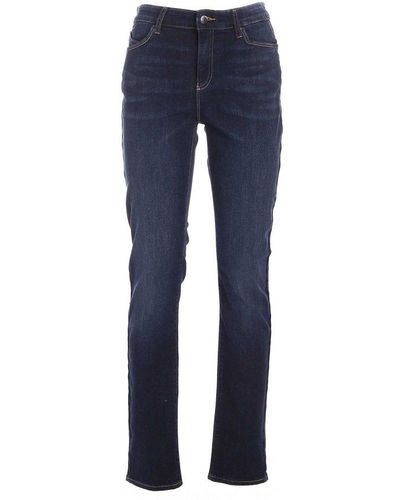 Giorgio Armani Mid Rise Slim Cut Jeans - Blue