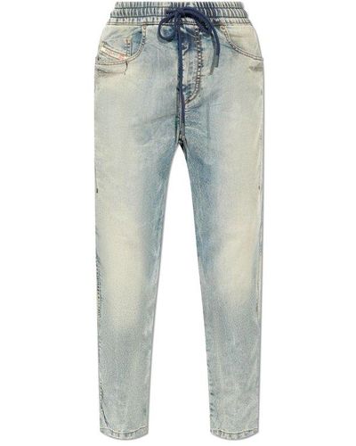 DIESEL 2041 D-fayza Drawstring Cropped Jeans - Blue