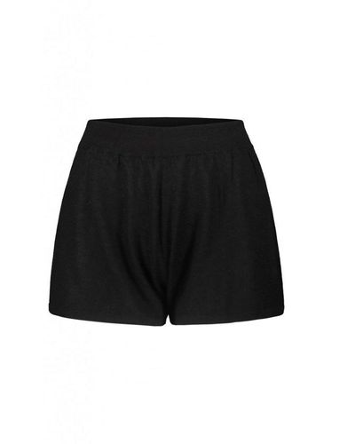 Frenckenberger Elasticated Waistband Rib-knitted Shorts - Black