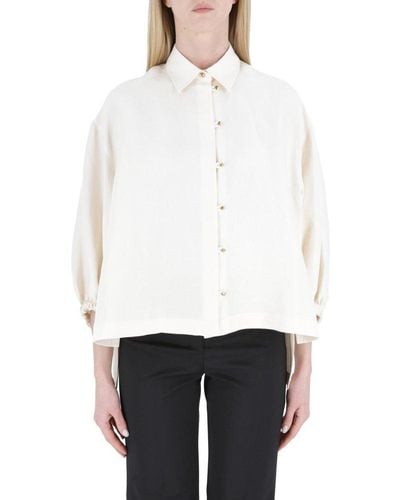 Max Mara Oversized Long-sleeved Shirt - White