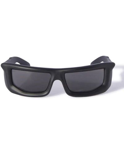 Off-White c/o Virgil Abloh Volcanite Rectangular Frame Sunglasses - Blue