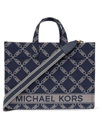 Michael Kors Gigi Large Cotton-blend Tote Bag - Blue