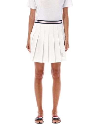 Thom Browne Mini Pleated Skirt - White