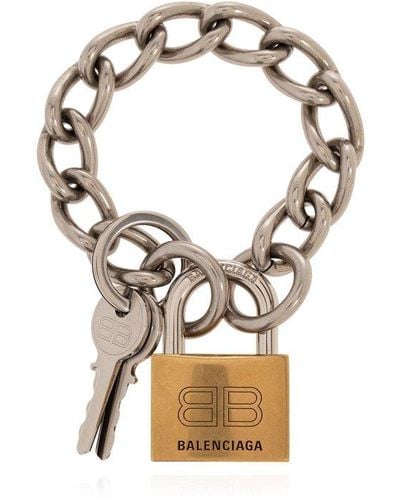 Balenciaga Brass Bracelet, - Metallic