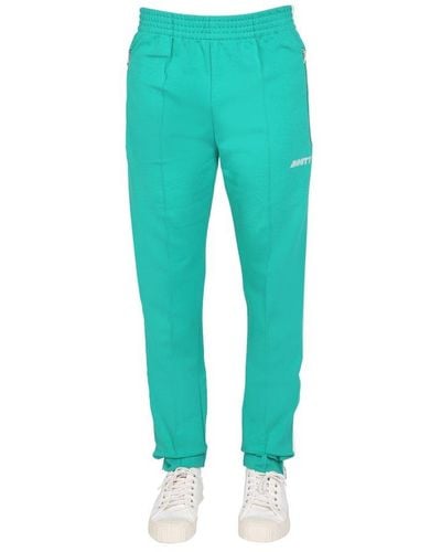 MOUTY Logo Embroidered Jogging Trousers - Green