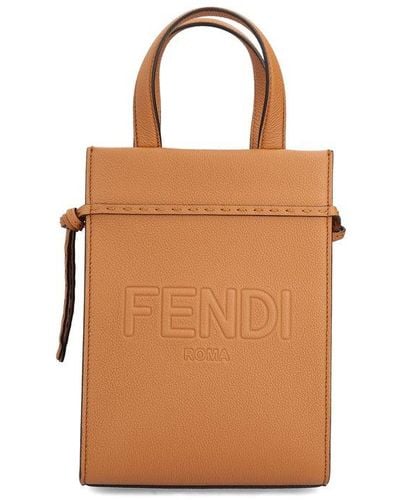 Fendi Go To Shopper Mini Bag - Brown