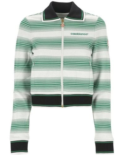 Casablancabrand Striped Track Jacket - Green