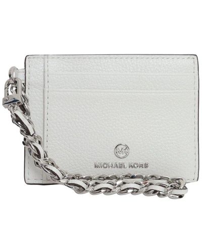 MICHAEL Michael Kors Logo Plaque Chained Small Cardholder - Grey