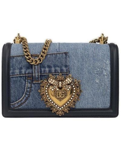 Dolce & Gabbana 'devotion Medium' Shoulder Bag - Blue