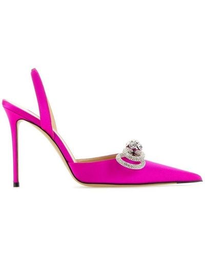 Mach & Mach Pointed Toe Slingback Pumps - Pink