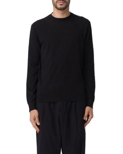 Zegna Crewneck Knitted Sweater - Black