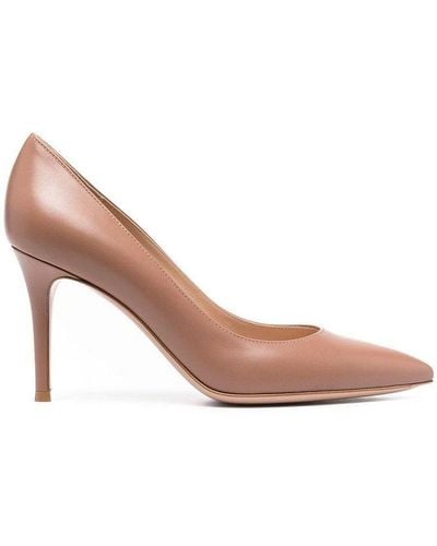 Gianvito Rossi Pointed-toe Slip-on Court Shoes - Brown
