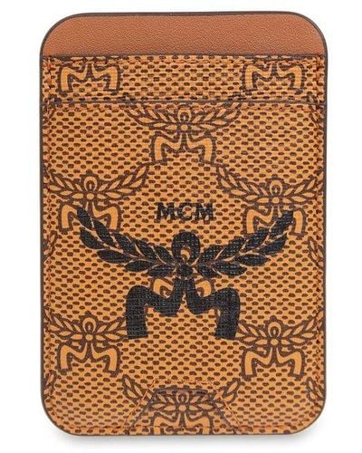 MCM Card Case, - Brown
