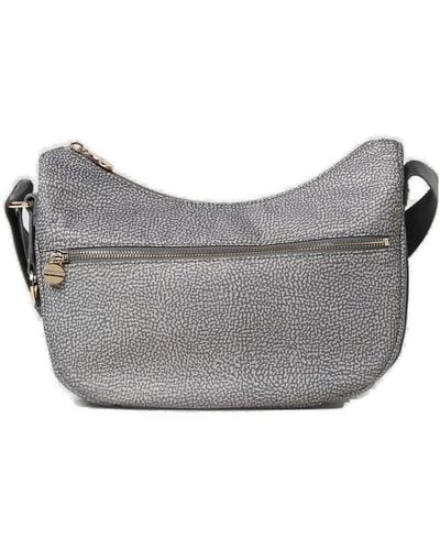 Borbonese Luna Small Shoulder Bag in Gray | Lyst