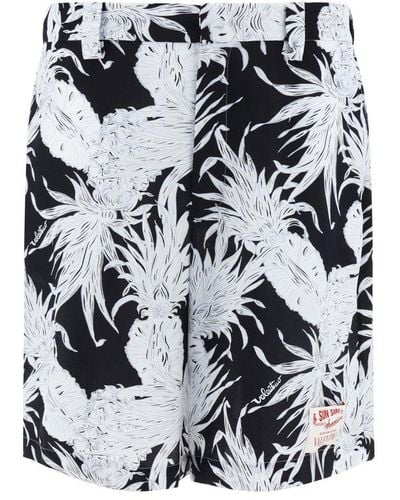 Valentino Logo Patch All-over Patterned Shorts - White