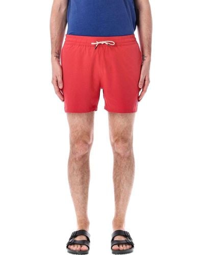 Polo Ralph Lauren Traveller Drawstring Swim Shorts - Red