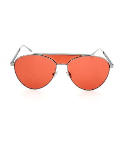 Jimmy Choo Aviator Framed Sunglasses - Red
