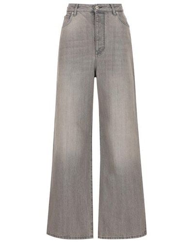 Loewe High Waist Wide-leg Jeans - Grey