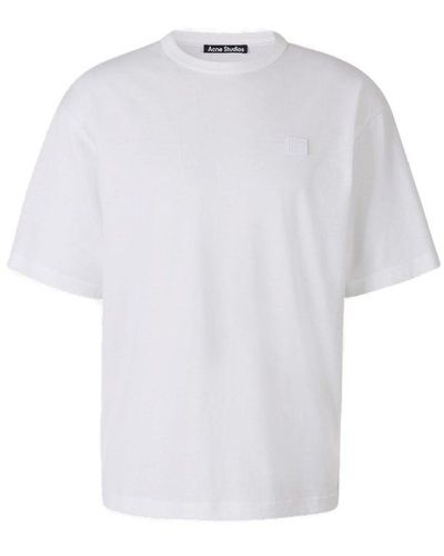 Acne Studios Face Logo Patch Crewneck T-shirt - White