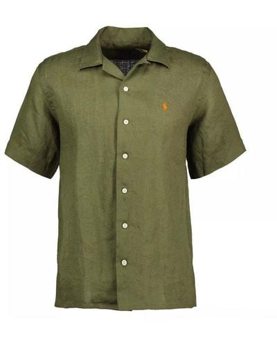 Polo Ralph Lauren Pony Embroidered Short-sleeved Shirt - Green