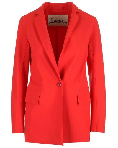Herno Red Single-breasted Jacket