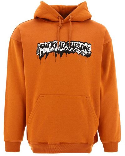 Fjällräven Logo Hoodie Orange - XXL