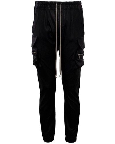 Rick Owens Mastodon Cargo Drawstring Trousers - Black