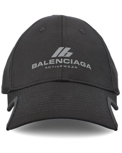 Balenciaga Activewear Logo Printed Cap - Black