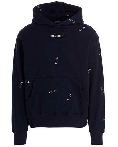 Pleasures Safety Pin Embroidered Hoodie - Blue