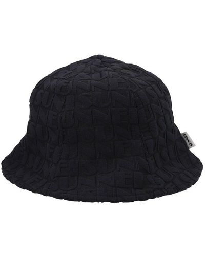 Sunnei Logo Patch Bucket Hat - Black