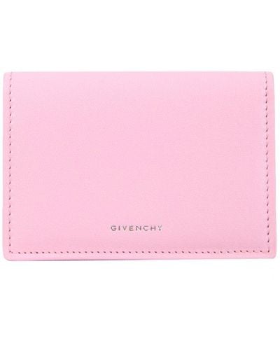 Givenchy Leather Wallet With Logo - Pink
