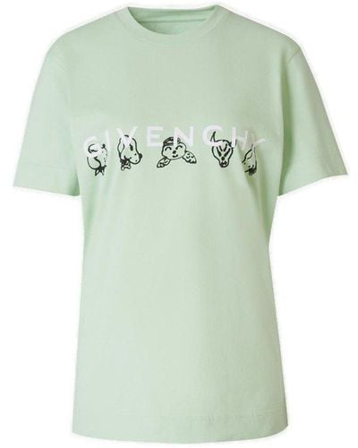 Givenchy Graphic Printed Crewneck T-shirt - Green