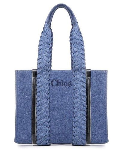 Chloé Chloe Small Woody Tote Bag - Blue