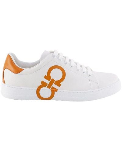 Ferragamo Gancini Lace-up Sneakers - White