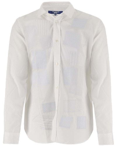 Junya Watanabe Patchwork-detailed Buttoned Shirt - White