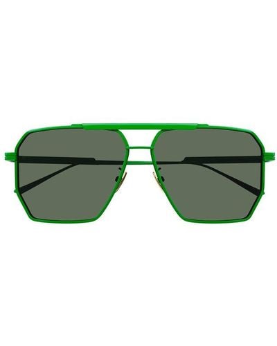 Bottega Veneta Pilot Frame Sunglasses - Green