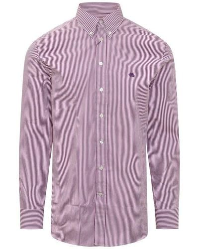 Etro Shirt With Pegaso - Purple