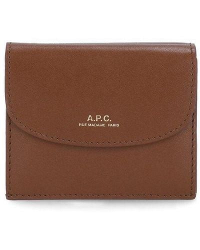 A.P.C. Geneve Wallet - Brown