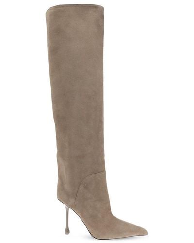 Jimmy Choo Cycas 95 Over-the Knee Pointed-toe Boots - Brown