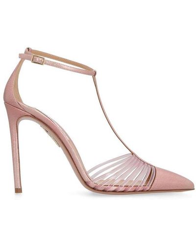 Aquazzura Pointed Toe Ankle Strap Pumps - Pink