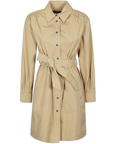 Weekend by Maxmara Buttoned Belted Dress - Natural