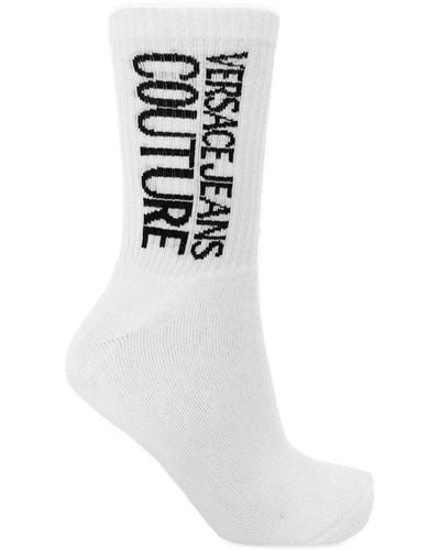 Versace Jeans Couture Socks With Logo - White