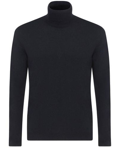 Roberto Collina Roll Neck Long-sleeved Sweater - Blue