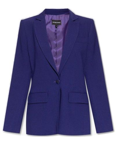 Emporio Armani Single-breasted Blazer - Purple