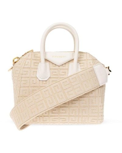 Givenchy Antigona Mini Bag In Ivory 4g Jute - Natural