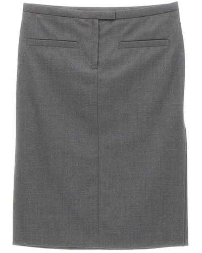 Courreges Double Slits Skirt - Grey