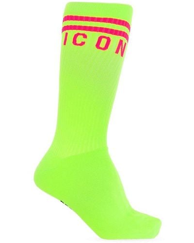 DSquared² Socks With Logo, - Green