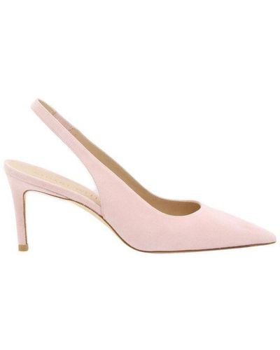 Stuart Weitzman Pointed Toe Slingback Court Shoes - Pink