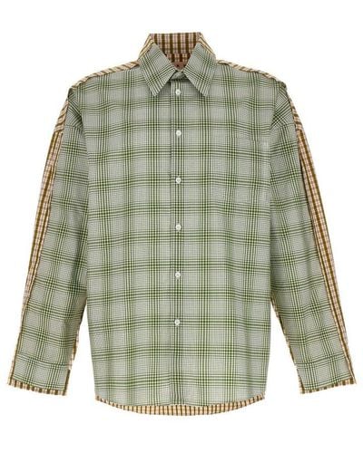Marni Patchwork Shirt Shirt, Blouse - Green