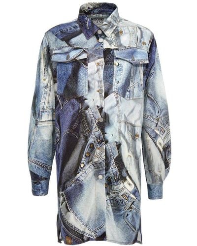 Moschino Jeans Graphic Printed Shirt - Blue